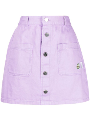 

High-waisted A-line denim skirt, CHOCOOLATE High-waisted A-line denim skirt