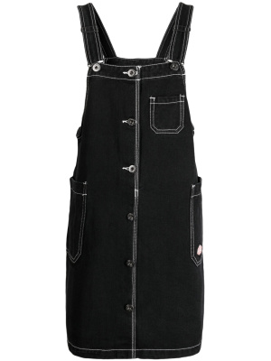 

Contrast-seams cotton overalls, CHOCOOLATE Contrast-seams cotton overalls