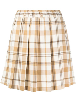 

Tartan-print flared mini skirt, CHOCOOLATE Tartan-print flared mini skirt