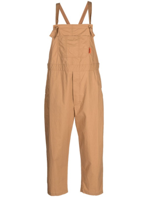 

Cropped-leg cotton dungarees, CHOCOOLATE Cropped-leg cotton dungarees