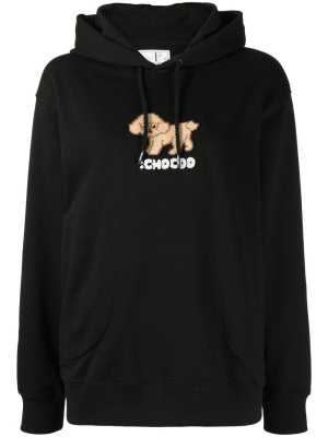 

Embroidered-design drawstring hoodie, CHOCOOLATE Embroidered-design drawstring hoodie