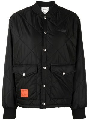 

Quilted press-stud jacket, CHOCOOLATE Quilted press-stud jacket