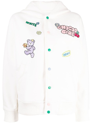 

Motif-embroidery hooded jacket, CHOCOOLATE Motif-embroidery hooded jacket