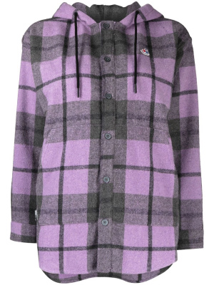 

Check drawstring-hood jacket, CHOCOOLATE Check drawstring-hood jacket