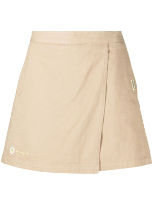 

Logo-embroidered wrap shorts, CHOCOOLATE Logo-embroidered wrap shorts