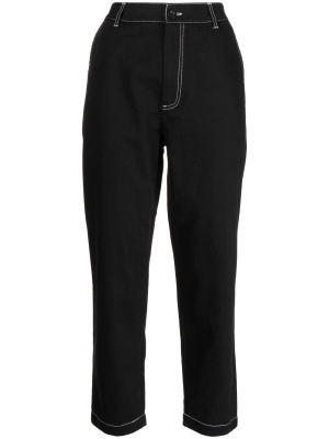 

Contrast-stich tapered jeans, CHOCOOLATE Contrast-stich tapered jeans