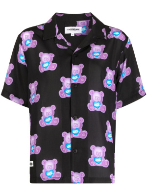

Bear-print short-sleeve shirt, CHOCOOLATE Bear-print short-sleeve shirt