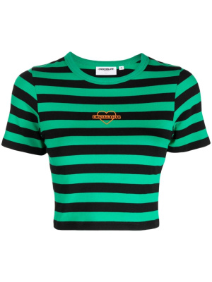 

Logo-print cropped T-shirt, CHOCOOLATE Logo-print cropped T-shirt