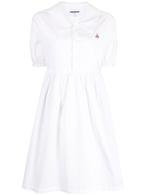 

Puff-sleeve polo dress, CHOCOOLATE Puff-sleeve polo dress