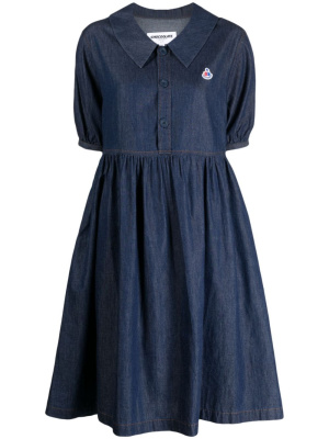

Puff-sleeve denim dress, CHOCOOLATE Puff-sleeve denim dress