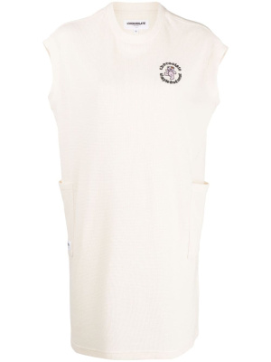 

Embroidered-logo knitted dress, CHOCOOLATE Embroidered-logo knitted dress