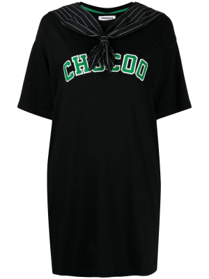 

Logo-embroidered T-shirt dress, CHOCOOLATE Logo-embroidered T-shirt dress