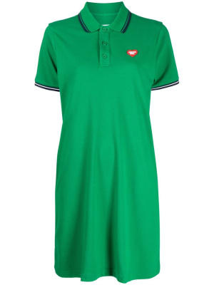 

Logo-embroidered polo dress, CHOCOOLATE Logo-embroidered polo dress