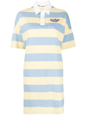 

Logo-print striped polo dress, CHOCOOLATE Logo-print striped polo dress