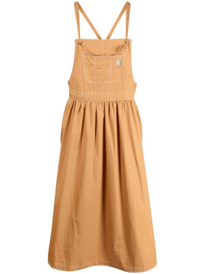 

Logo-patch flared cotton dress, CHOCOOLATE Logo-patch flared cotton dress