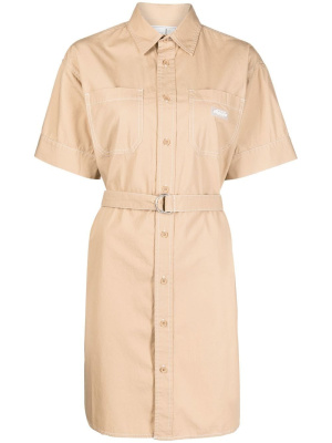 

Logo-patch shirt dress, CHOCOOLATE Logo-patch shirt dress