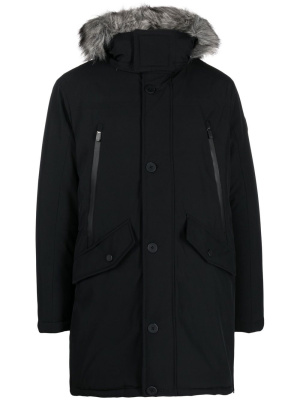 

Faux fur-trim parka coat, Michael Kors Faux fur-trim parka coat