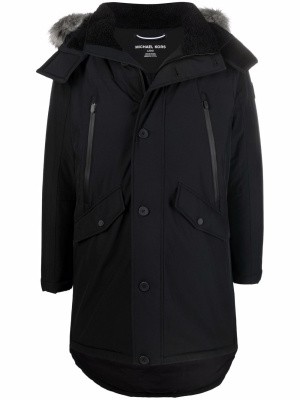 

Faux fur-trimmed parka, Michael Kors Faux fur-trimmed parka