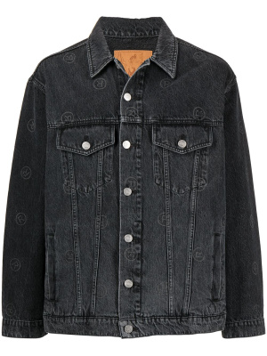 

Logo-print denim jacket, Martine Rose Logo-print denim jacket