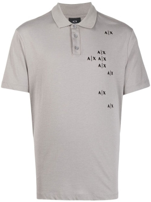 

Graphic-print short-sleeved polo shirt, Armani Exchange Graphic-print short-sleeved polo shirt