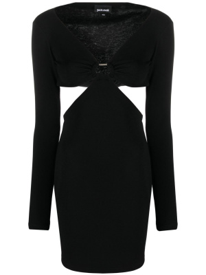 

Cut-out long-sleeved mini dress, Just Cavalli Cut-out long-sleeved mini dress