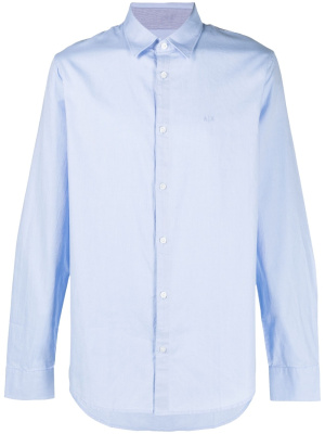 

Logo-embroidered long-sleeve cotton shirt, Armani Exchange Logo-embroidered long-sleeve cotton shirt