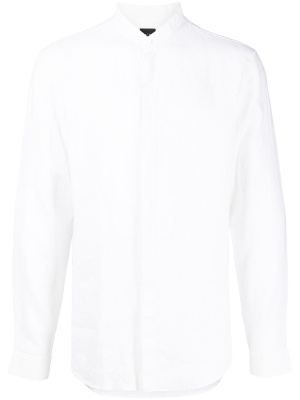 

Band-collar linen shirt, Armani Exchange Band-collar linen shirt