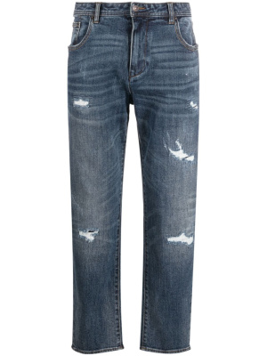 

Logo-patch straight-leg jeans, Armani Exchange Logo-patch straight-leg jeans