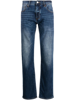 

Logo-patch straight-leg jeans, Armani Exchange Logo-patch straight-leg jeans