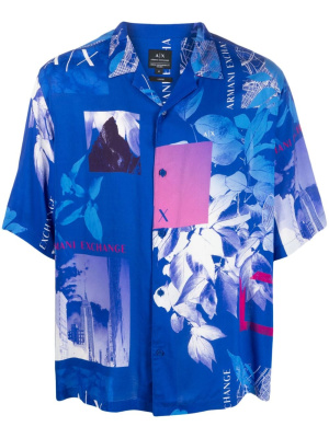 

Graphic-print short-sleeve shirt, Armani Exchange Graphic-print short-sleeve shirt