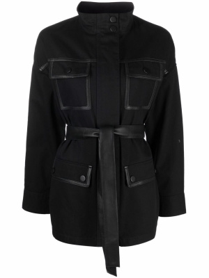 

Belted shirt jacket, Yves Salomon Belted shirt jacket