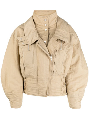 

Elasticated-waistband zipped bomber jacket, Trussardi Elasticated-waistband zipped bomber jacket