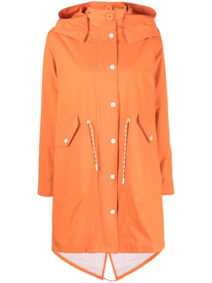 

Hooded drawstring-waist coat, Yves Salomon Hooded drawstring-waist coat