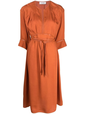 

Belted-waist midi dress, Yves Salomon Belted-waist midi dress