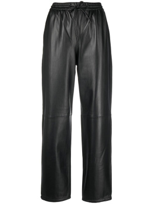 

Straight-leg lambskin trousers, Yves Salomon Straight-leg lambskin trousers