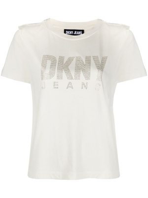 

Rhinestone-logo T-shirt, DKNY Rhinestone-logo T-shirt