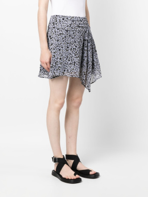 

Floral-print wrap skirt, DKNY Floral-print wrap skirt