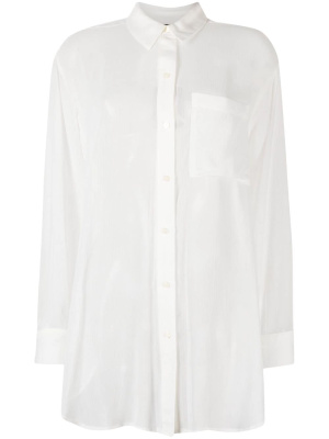 

Semi-sheer long-sleeve shirt, DKNY Semi-sheer long-sleeve shirt