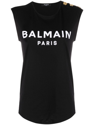 

Button-detailed T-shirt, Balmain Button-detailed T-shirt
