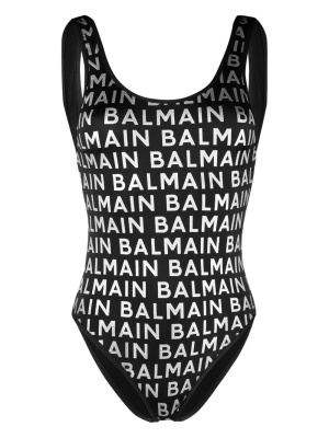 

Olimpionic logo-print one-piece swimsuit, Balmain Olimpionic logo-print one-piece swimsuit