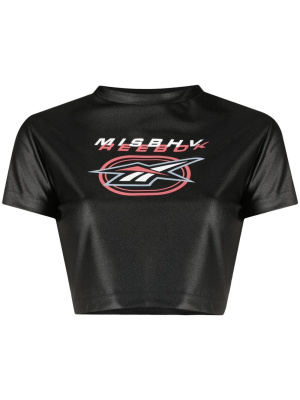 

Logo-print cropped T-shirt, Reebok Logo-print cropped T-shirt