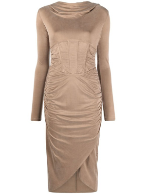 

Corset-style hooded midi dress, MISBHV Corset-style hooded midi dress