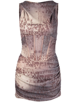 

Typewriter Corset mini dress, MISBHV Typewriter Corset mini dress