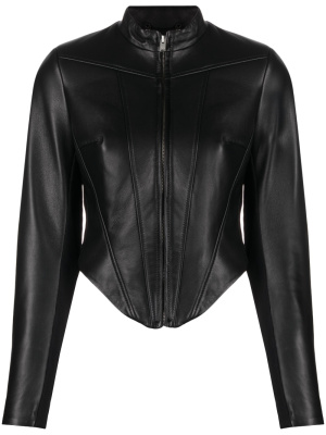 

Asymmetric-hem leather jacket, MISBHV Asymmetric-hem leather jacket