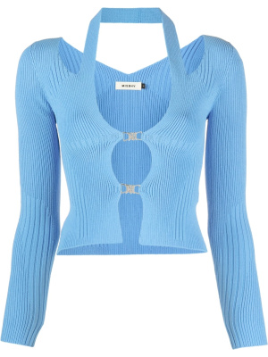 

Cold-shoulder cropped cardigan, MISBHV Cold-shoulder cropped cardigan