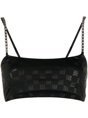

Monogram-print bralette top, MISBHV Monogram-print bralette top