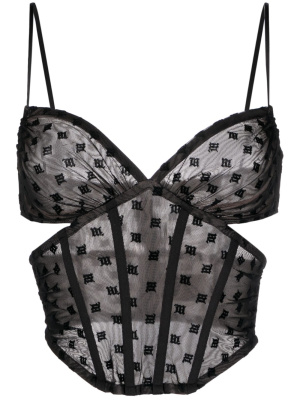 

Mesh monogram corset top, MISBHV Mesh monogram corset top