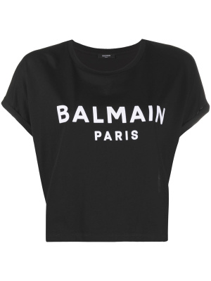 

Cropped logo T-shirt, Balmain Cropped logo T-shirt