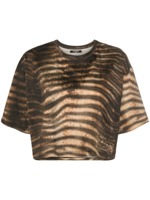 

Zebra-print logo T-shirt, Balmain Zebra-print logo T-shirt