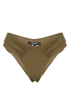 

Draped-detail bikini bottoms, Balmain Draped-detail bikini bottoms